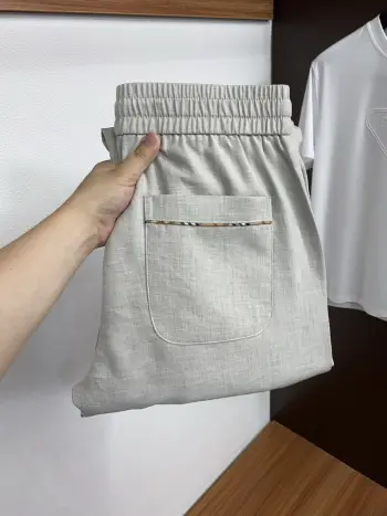 高品质麻棉面料时尚休闲裤