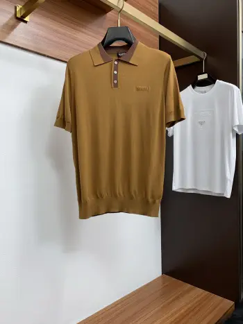 2026 New Men s Polo Shirt with Knitted Short Sleeves and Lapel