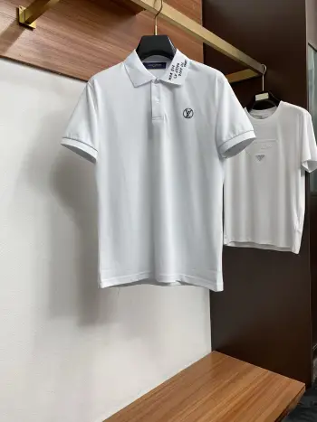 Spring and Summer New Fine Stripe Pique Business Polo