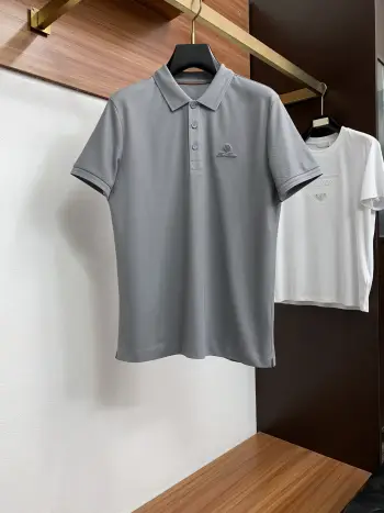 Spring and Summer New Fine Stripe Pique Business Polo