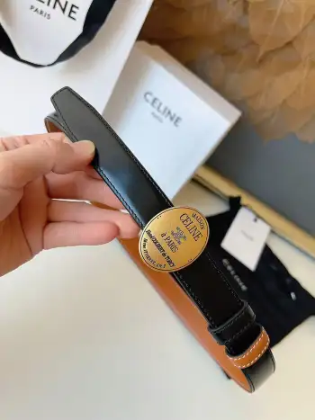 <p> Celine 赛琳</p>2.5cm 凯旋门新款 双面进口头层小牛皮 质感细腻 丝滑 高端品质 做工精细 双面可用 </p>