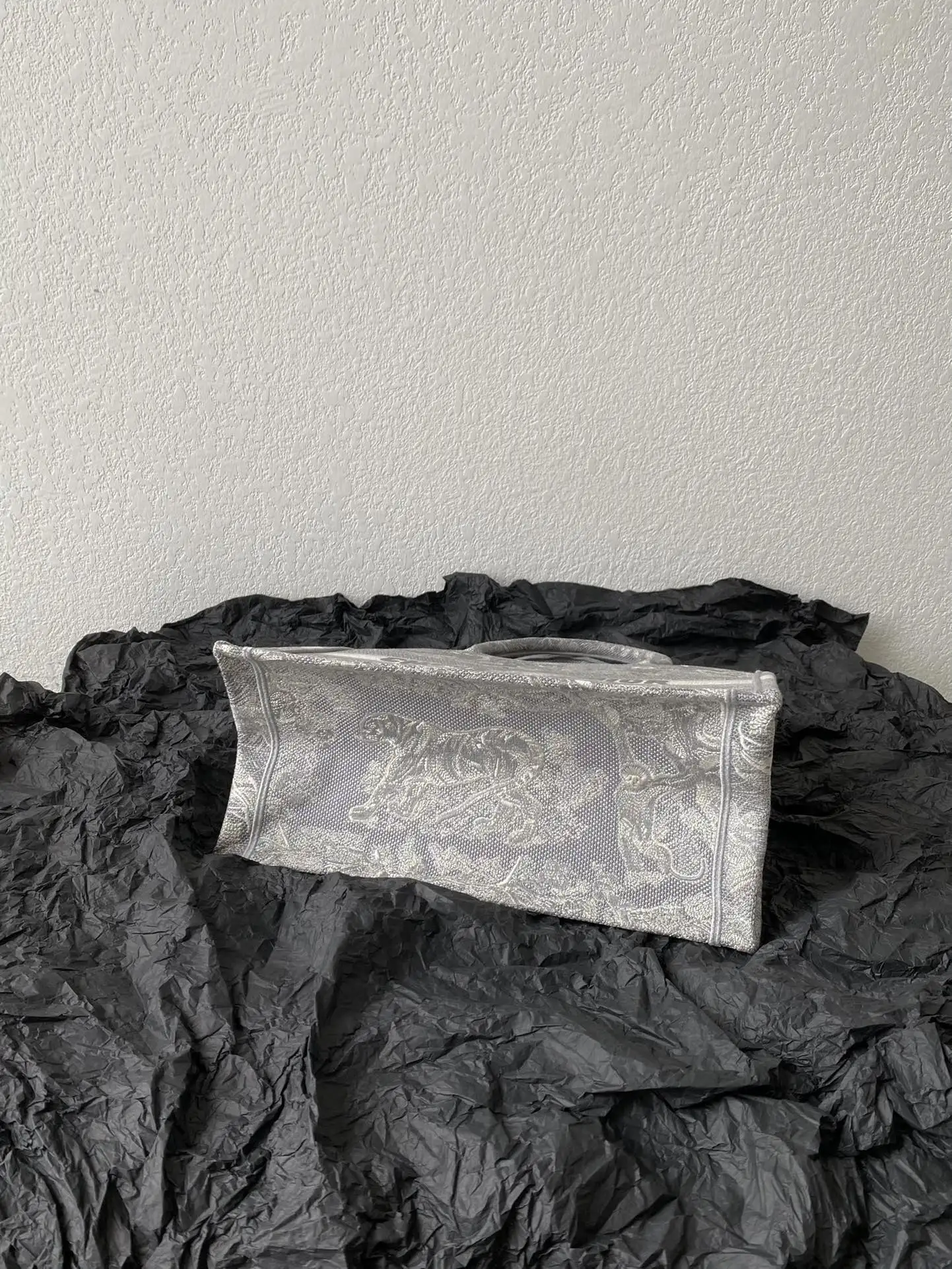 迪奥8001 银灰老虎购物袋 女士手提包 - 细节图 4