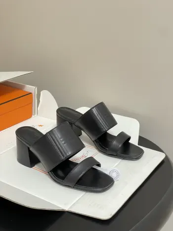 Cowhide sandals, two-strap flat slippers, women s slippers.