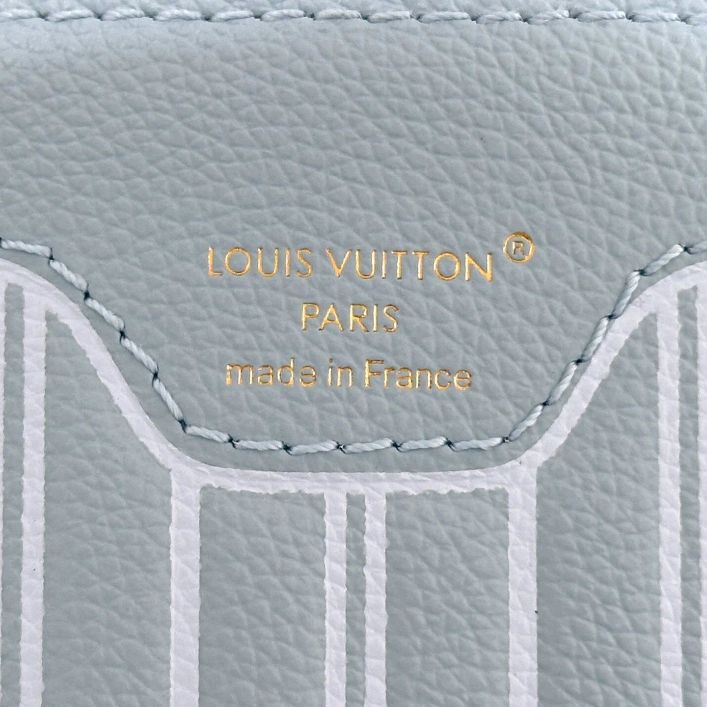 Louis Vuitton N40946 White Grid Blue Shopping Bag Women s Shoulder Bag - Detail view 9