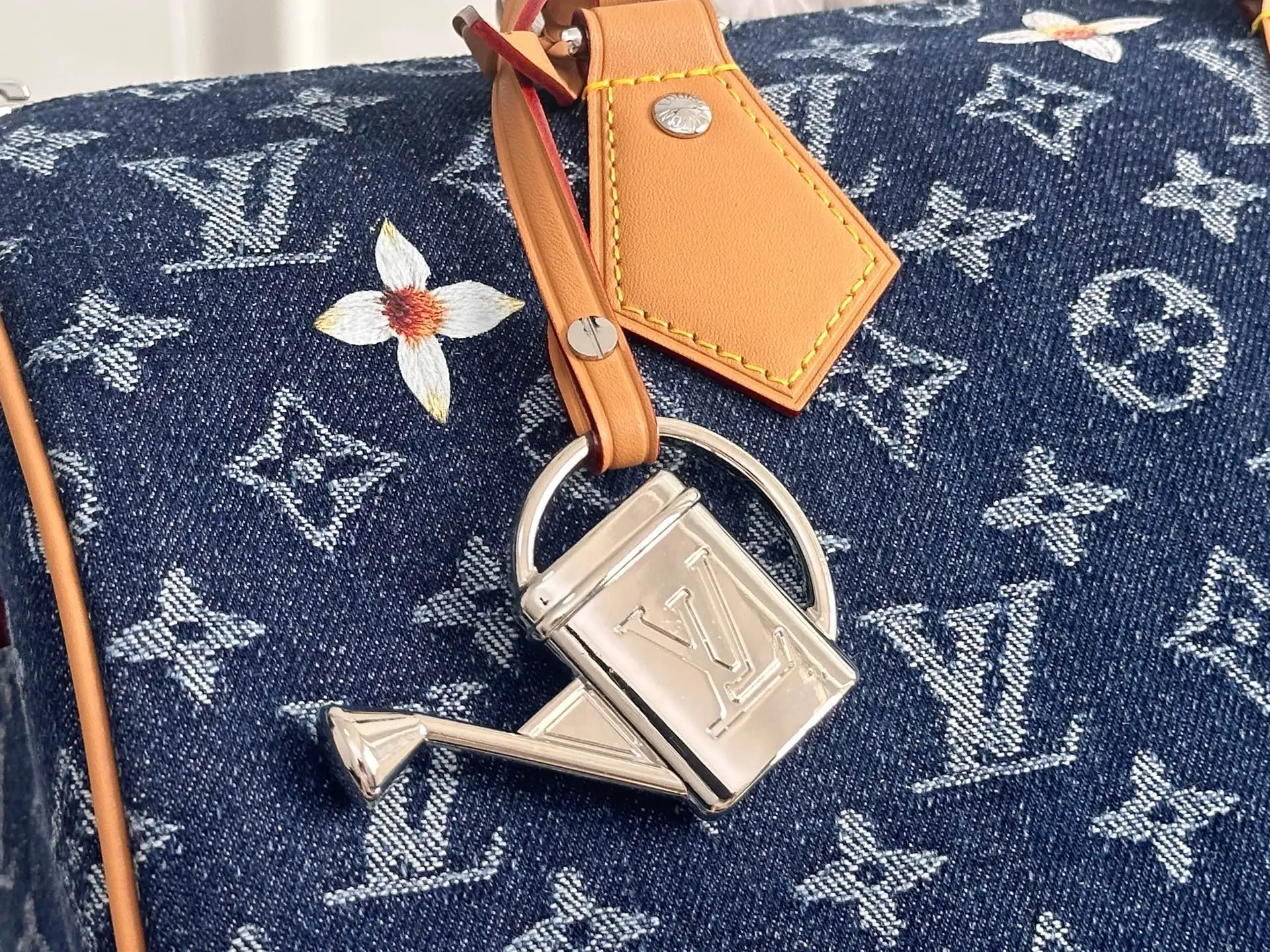 LVM27556 蓝色牛仔肩包 女士斜挎包 - 细节图 5