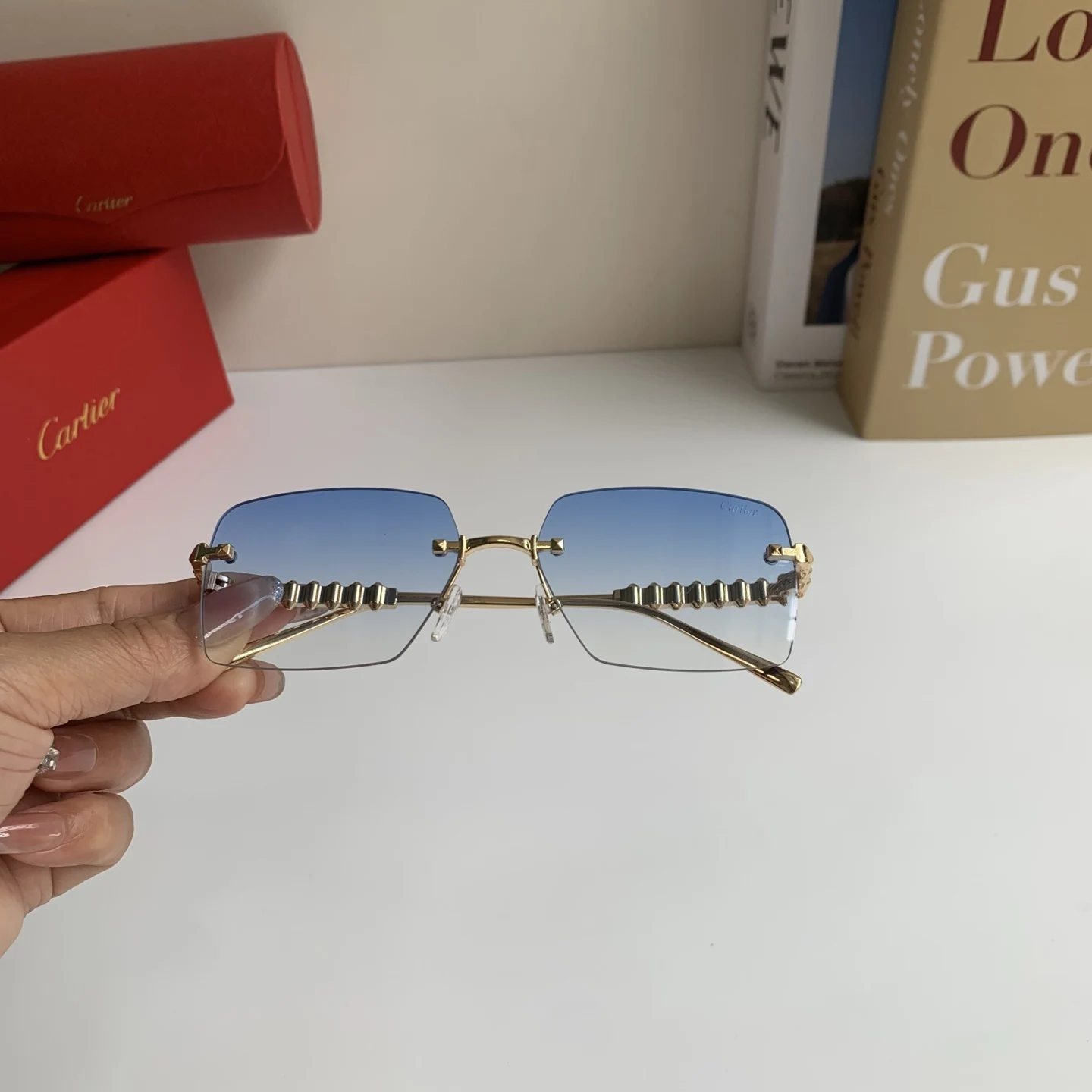 Cartier Men s and Women s Square Sunglasses - Detail view 2