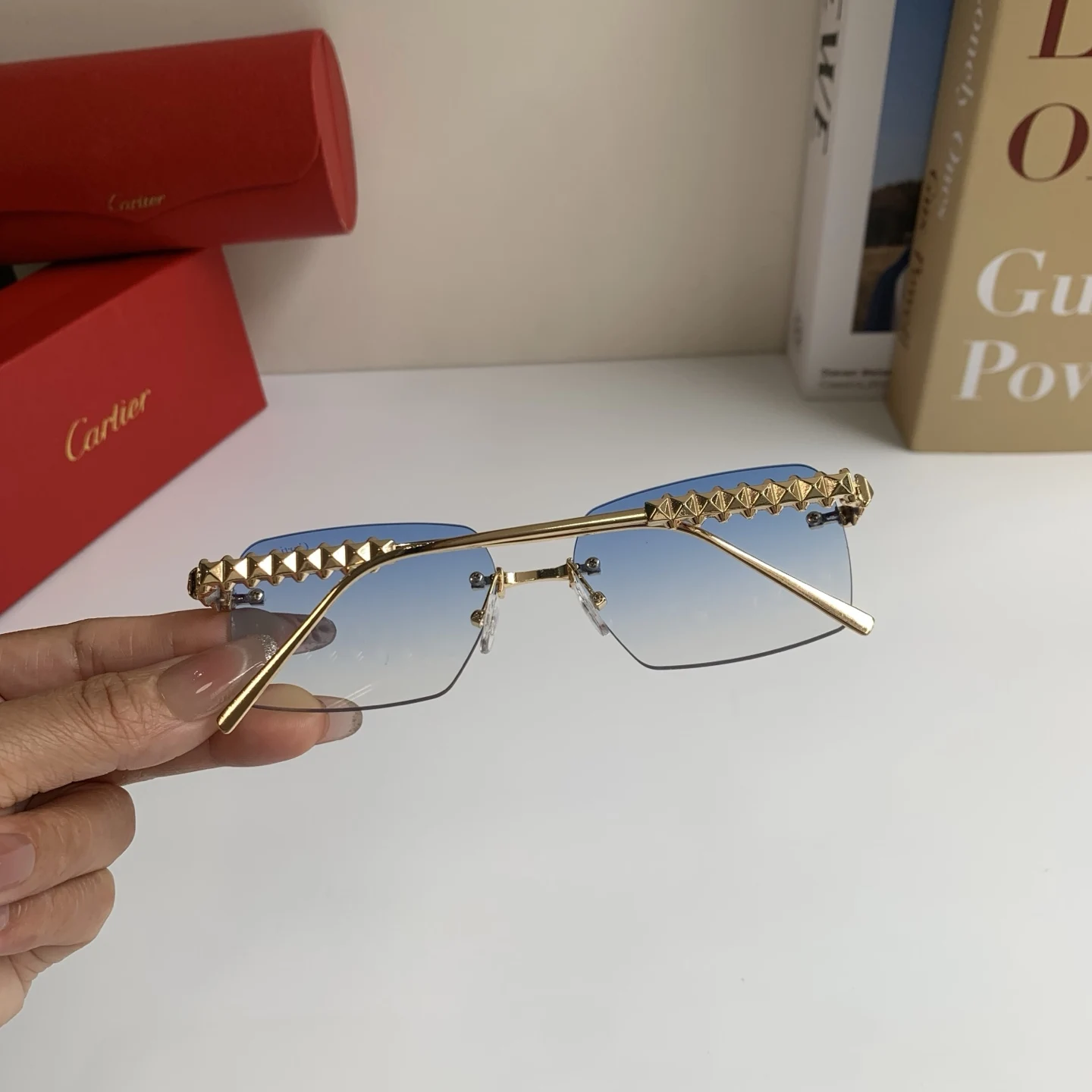 Cartier Men s and Women s Square Sunglasses - Detail view 6