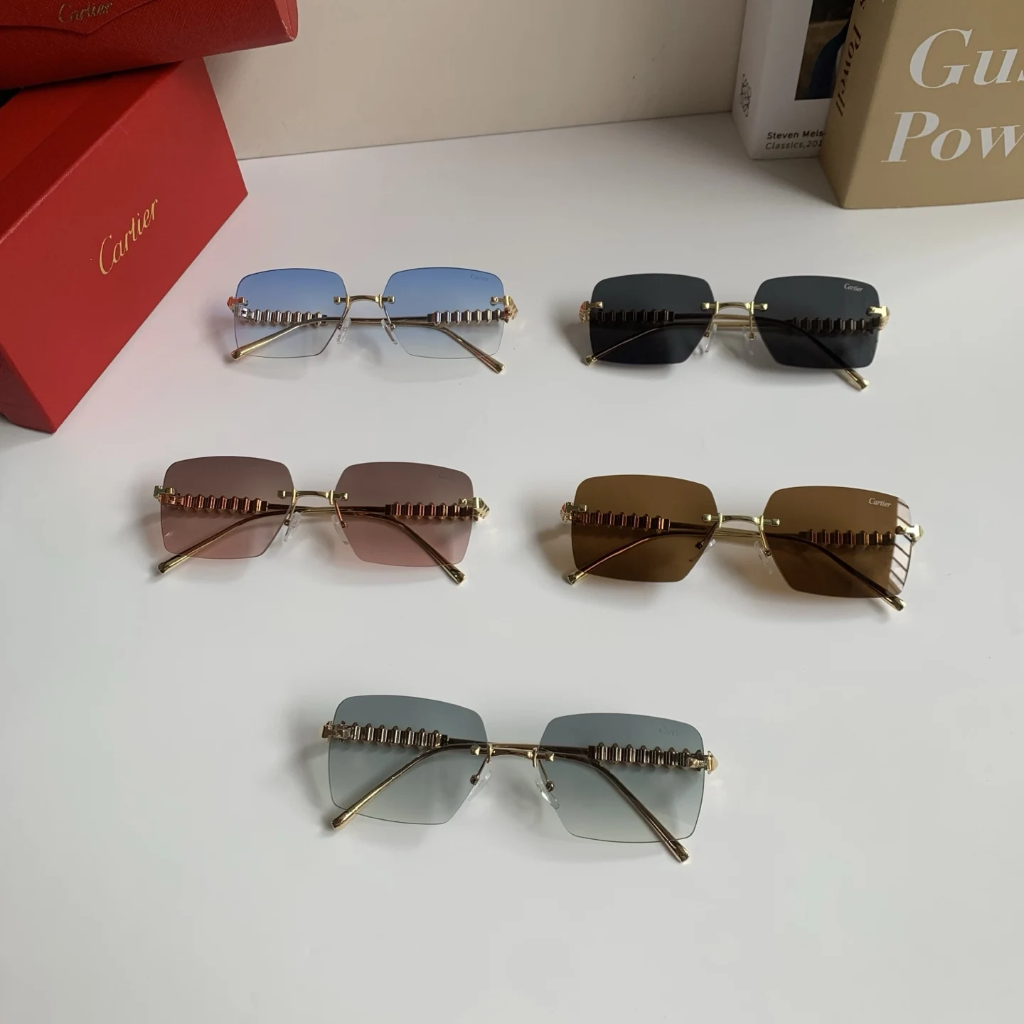 Cartier Men s and Women s Square Sunglasses - Detail view 8