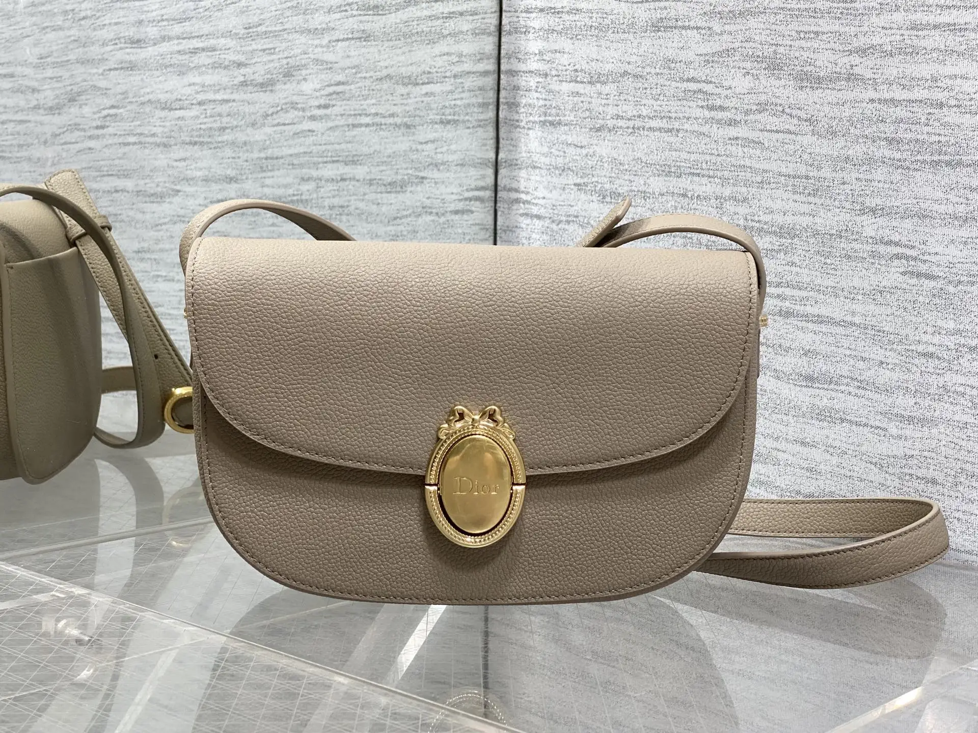 Dior Small Cowhide French Oval Mirror Bag Women s Crossbody Bag - Detail view 1