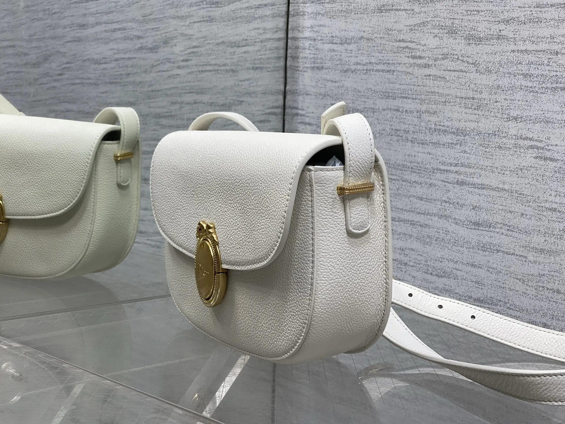 Dior Small Cowhide French Oval Mirror Bag Women s Crossbody Bag - Detail view 6