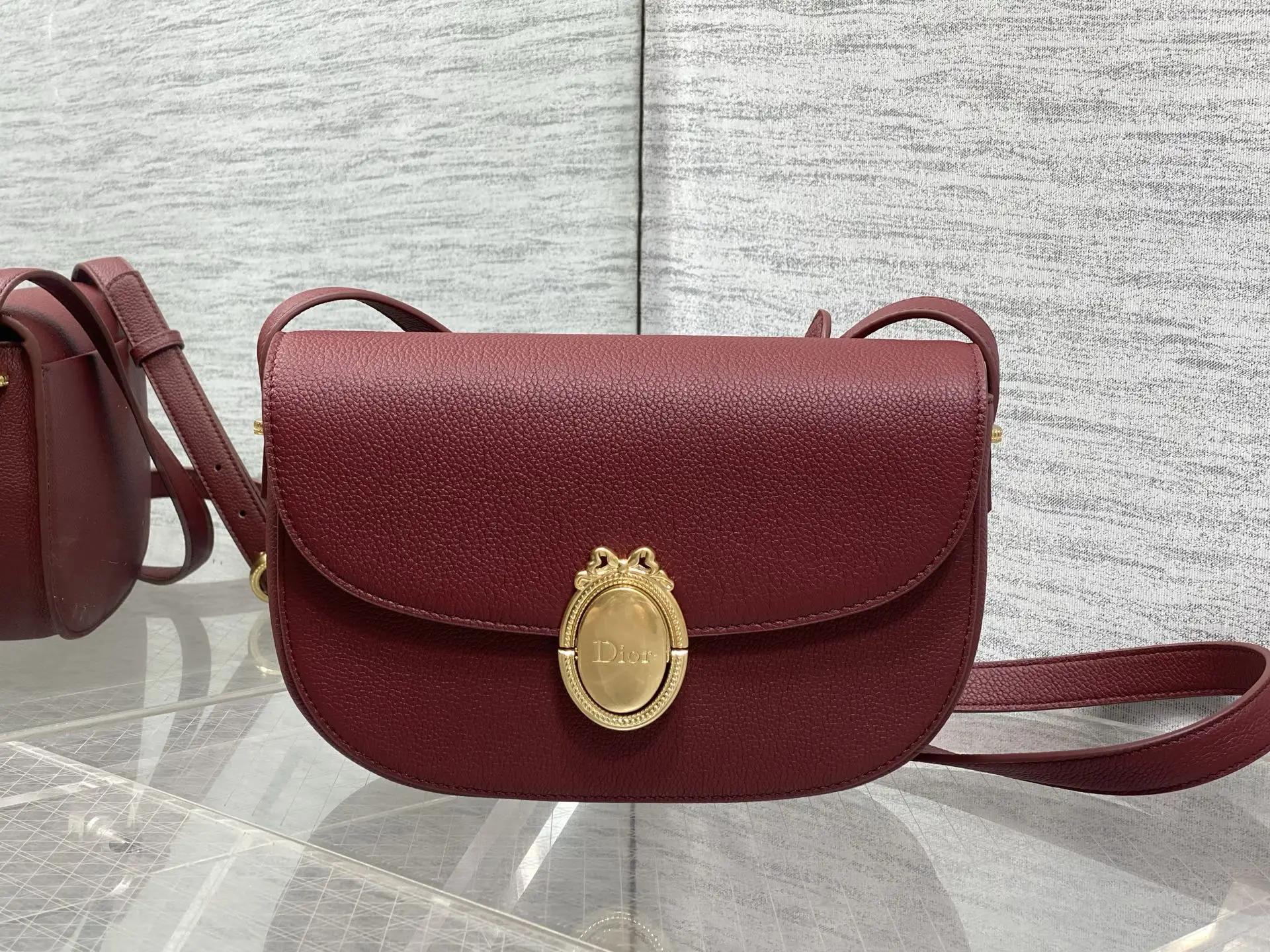 Dior Cowhide French Oval Mirror Bag Women s Crossbody Bag - Detail view 1