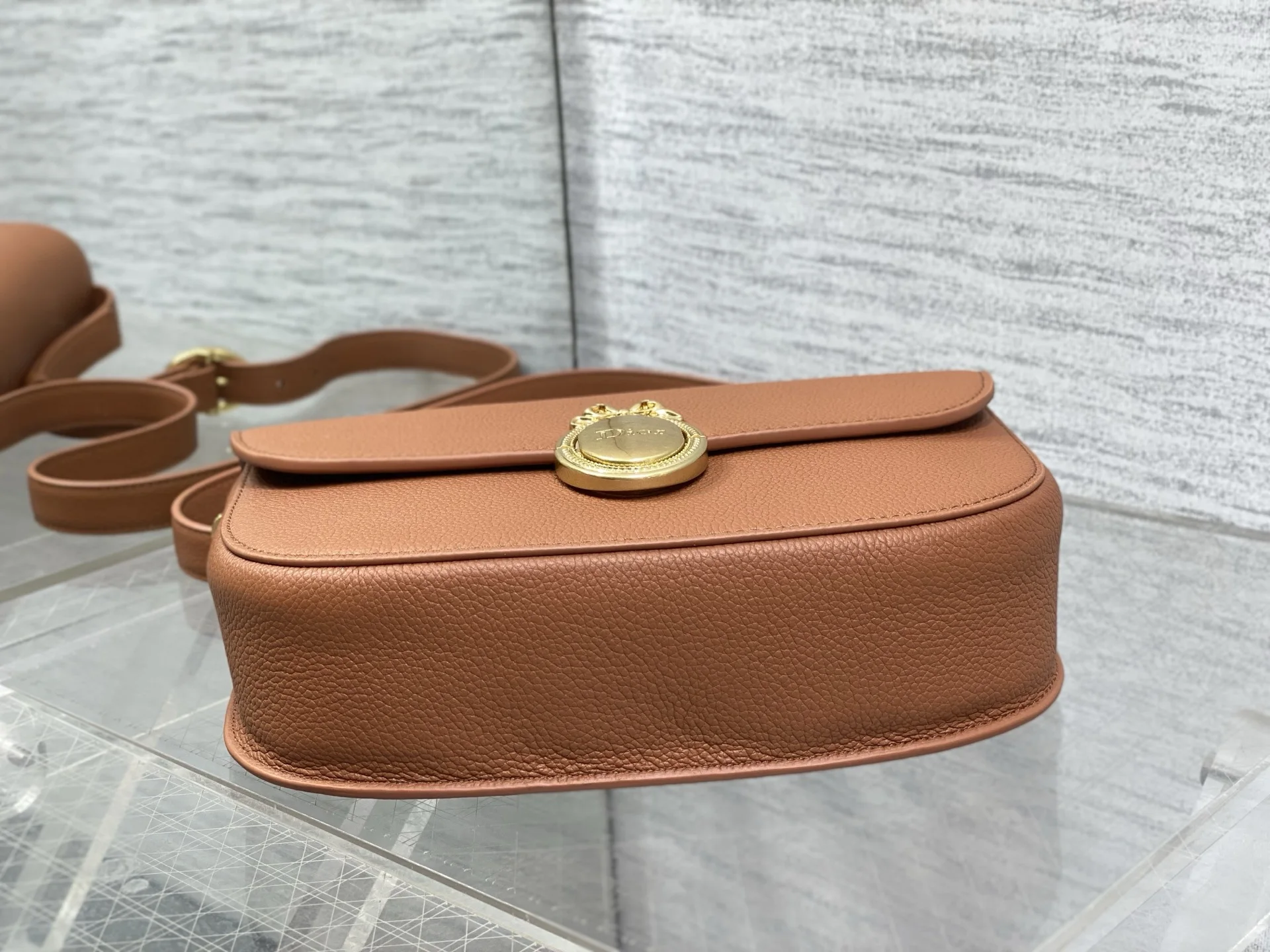 Dior Cowhide French Oval Mirror Bag Women s Crossbody Bag - Detail view 7