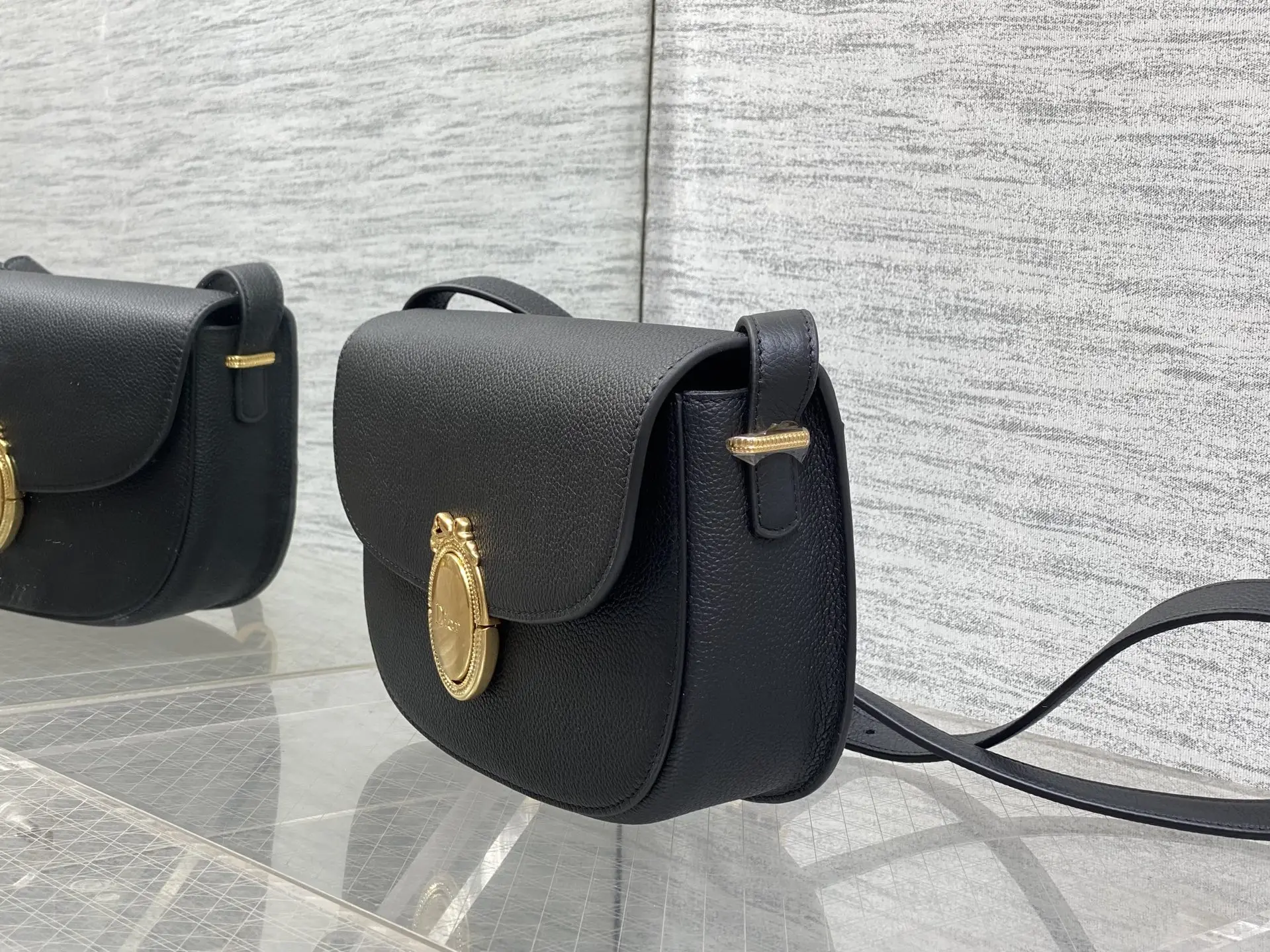 Dior Cowhide French Oval Mirror Bag Women s Crossbody Bag - Detail view 6