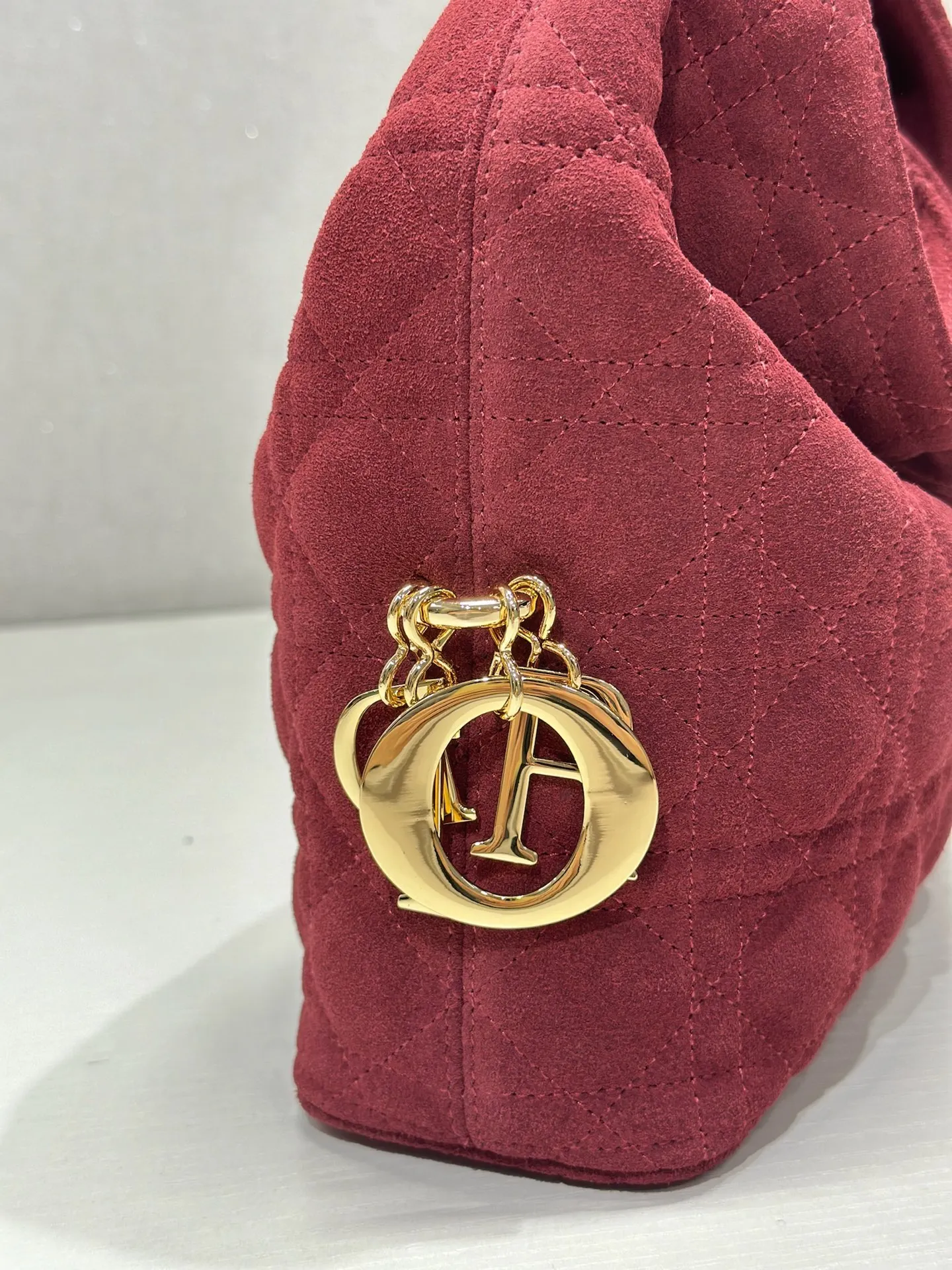 Dior 1538 Sheepskin Pleated Handbag Women s Tote Bag - Detail view 5