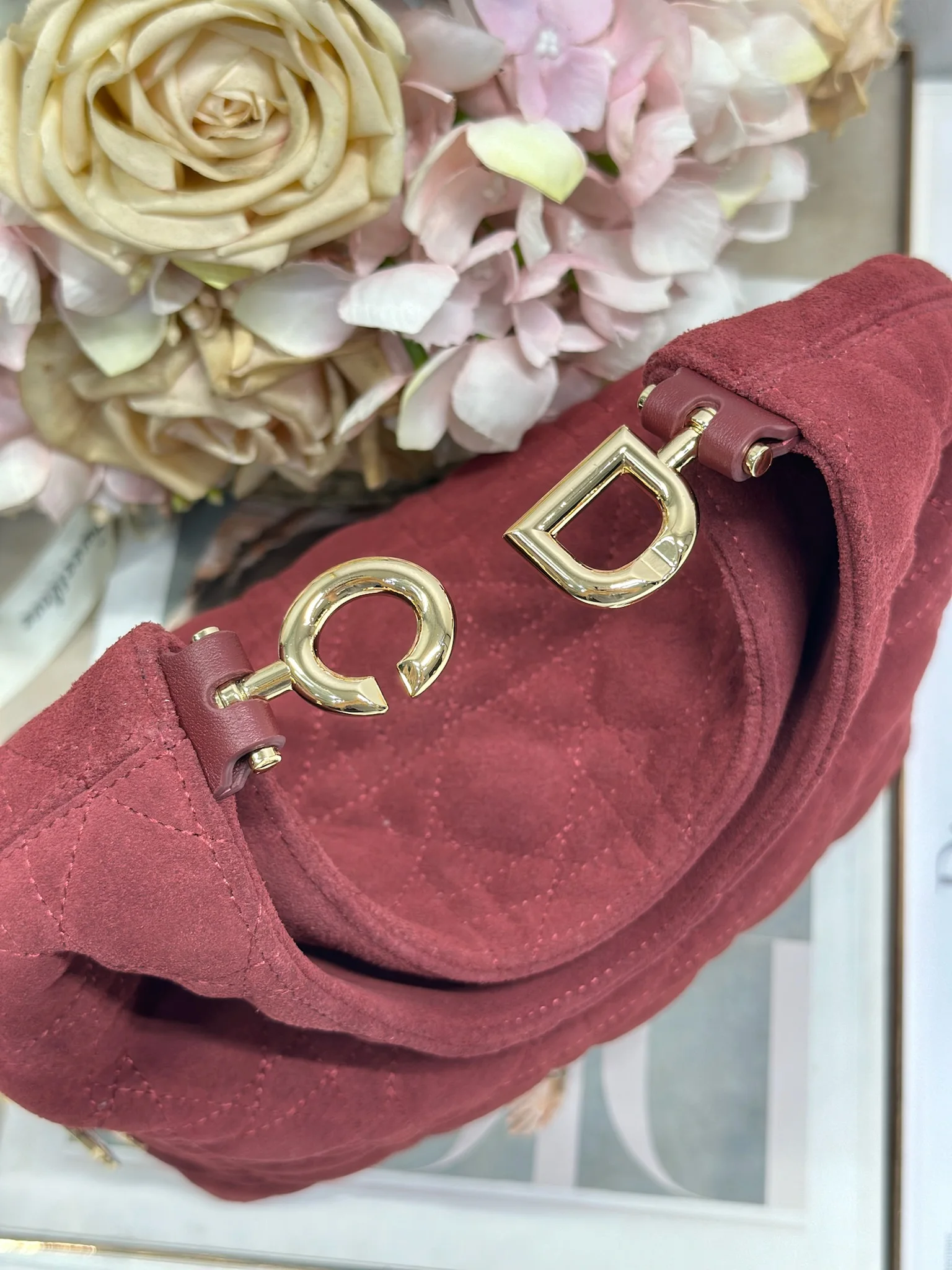 Dior 1538 Sheepskin Pleated Handbag Women s Tote Bag - Detail view 7