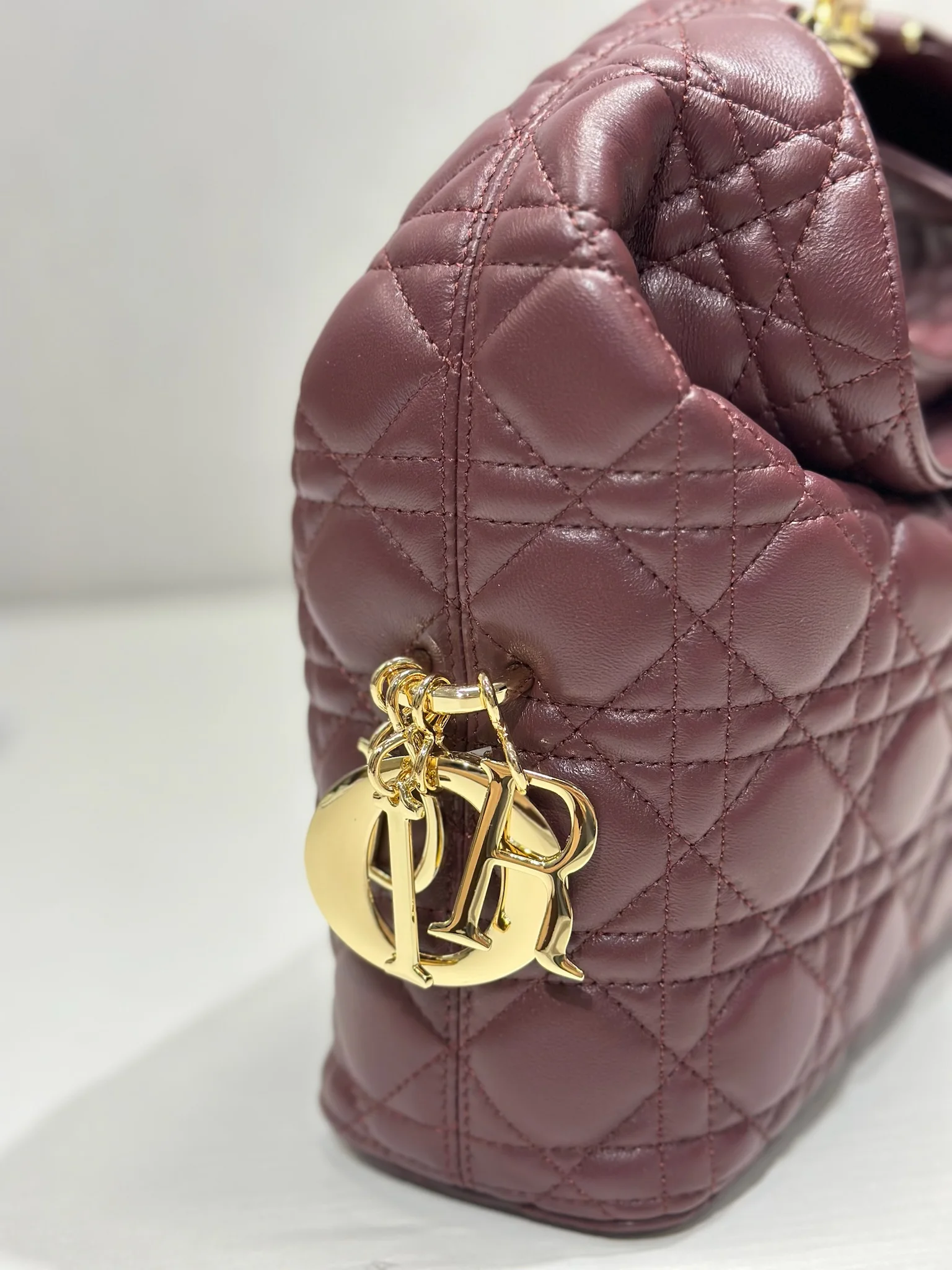 Dior 1538 Sheepskin Pleated Handbag Women s Tote Bag - Detail view 5