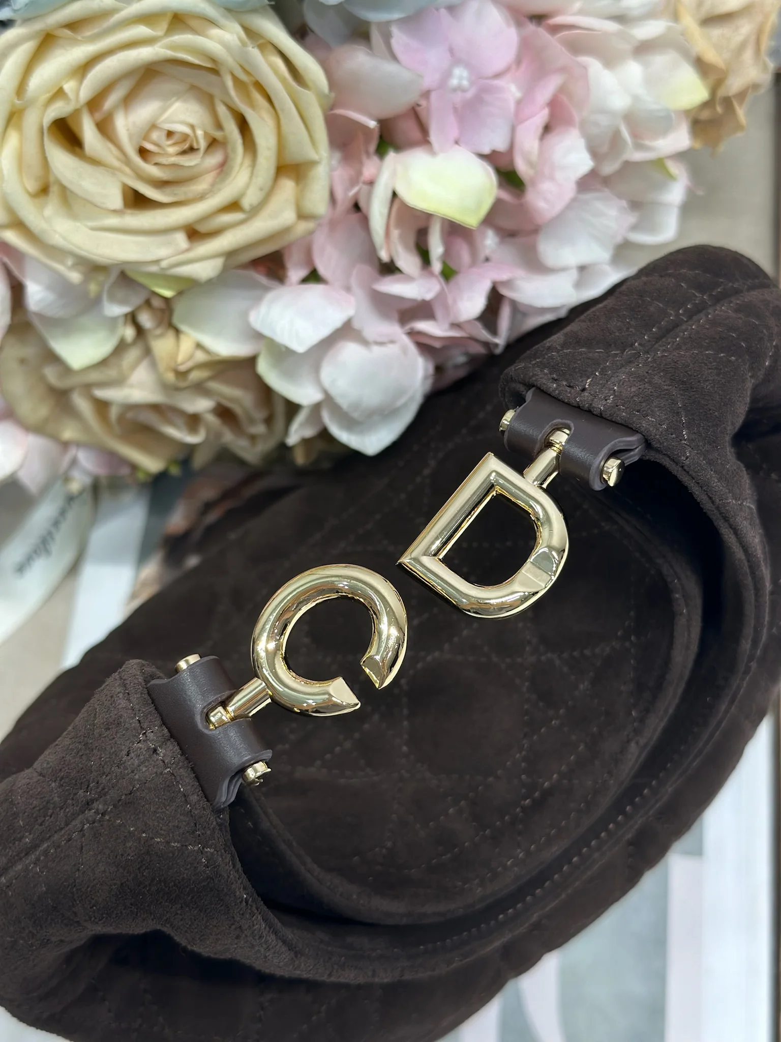 Dior 1538 Sheepskin Pleated Handbag Women s Tote Bag - Detail view 7