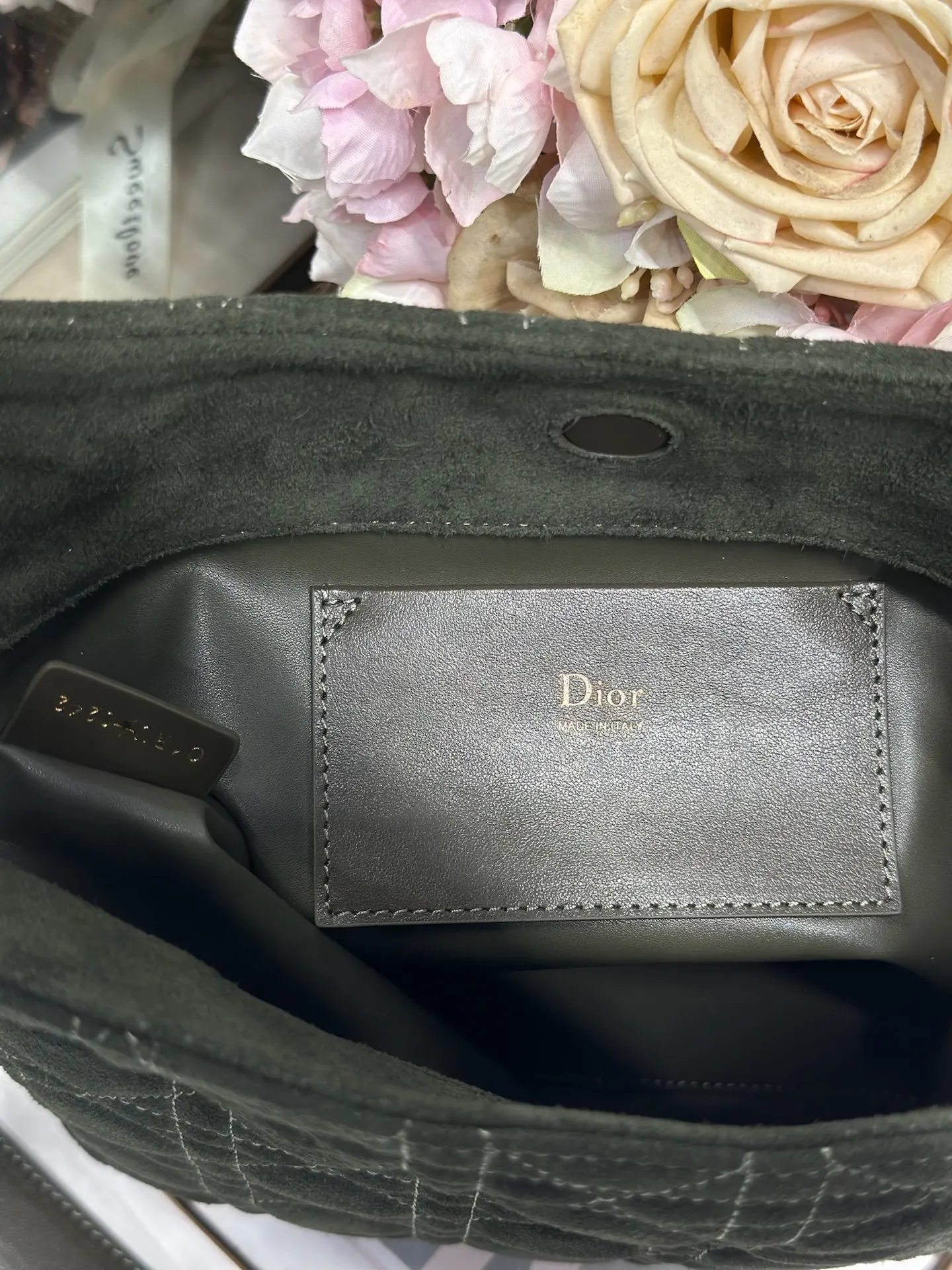 Dior 1538 Sheepskin Pleated Handbag Women s Tote Bag - Detail view 11