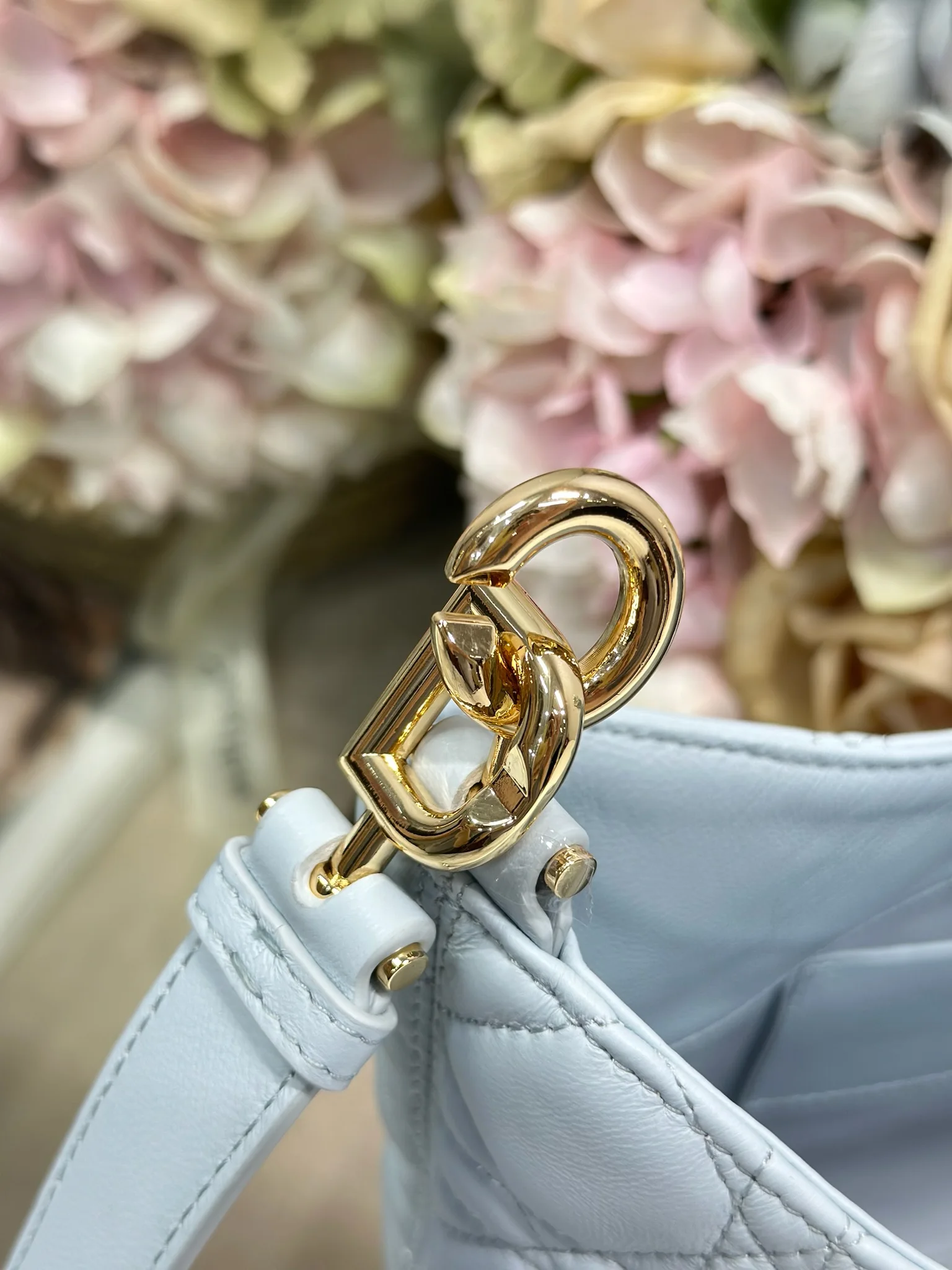 Dior 1538 Sheepskin Pleated Handbag Women s Tote Bag - Detail view 11