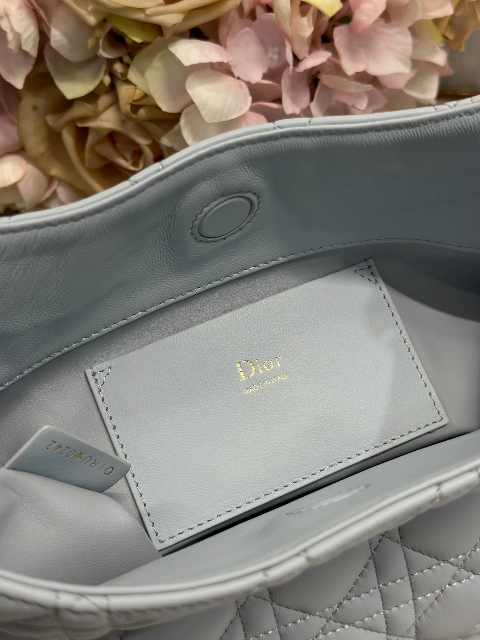 Dior 1538 Sheepskin Pleated Handbag Women s Tote Bag - Detail view 13
