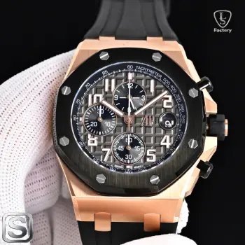 太阳出品 LS .Factory 爱彼 AP A42 Audemars Piguet 爱彼皇家橡树离岸型系列 26470ST.OO.A101CR.01 全新升级版 杜绝一眼假1  机芯采用上海 7750 12 小秒 改 Cal.3126 机芯  加大放大镜日历 更佳美观 质量更稳定 太阳出品精致推荐男士多功能机械腕表