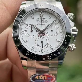 太阳出品 劳力士 ROLEX C2 最新迪通拿系列 超级砝码无卡度Cal:4131机芯 性能稳定可靠拒绝一眼假1材质 坚持使用904L不锈钢 呈现出更润泽 更偏灰白色的金属光泽 并且更耐腐蚀 表壳每一个曲面 棱角的初始数据就无限接近原版 表带与表壳 细节打磨视觉 观察表带链节之间的连接处 以及表耳与表带的衔接处 几乎与正品无差异细节决定品质 ERF工厂是您不二选择 太阳出品精致推荐男士多功能机械腕表 立即抢购