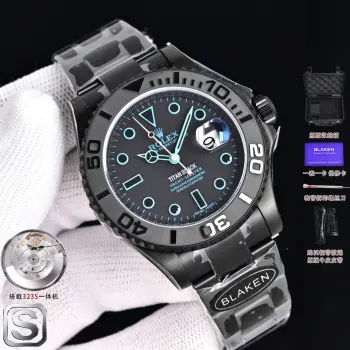 太阳出品 3135机心BKL 劳力士 ROLEX B33 游艇系列40mm BLAKEN Modified Rolex Yacht-Master 40mm IS HERE! 劳力士 ROLEX 游艇系列顶级瑞士冰蓝夜光加持 Top-tier Swiss Ice Blue Luminous 入夜直接化身 腕间发光体 Wrist Luminary  暗处质感直接拉满 L精钢 904L Stainless Steel / 钛金属 Titanium 双版本任选 高级感焊死在手腕一体机芯3135/ 3235tails  表壳厚度/日历窗距精准复刻 太阳出品精致推荐男士机械腕表 立即抢购