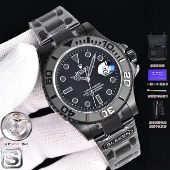 太阳出品 3135机心BKL 劳力士 ROLEX B33 游艇系列40mm BLAKEN Modified Rolex Yacht-Master 40mm IS HERE! 劳力士 ROLEX 游艇系列顶级瑞士冰蓝夜光加持 Top-tier Swiss Ice Blue Luminous 入夜直接化身 腕间发光体 Wrist Luminary  暗处质感直接拉满 L精钢 904L Stainless Steel / 钛金属 Titanium 双版本任选 高级感焊死在手腕一体机芯3135/ 3235tails  表壳厚度/日历窗距精准复刻 太阳出品精致推荐男士机械腕表 立即抢购