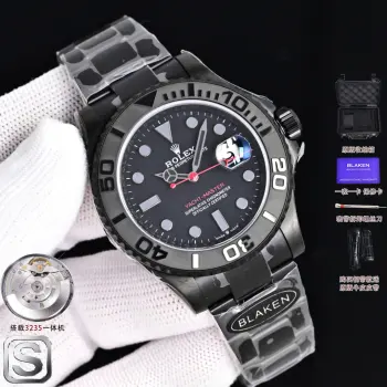 太阳出品 3135机心BKL 劳力士 ROLEX B33 游艇系列40mm BLAKEN Modified Rolex Yacht-Master 40mm IS HERE! 劳力士 ROLEX 游艇系列顶级瑞士冰蓝夜光加持 Top-tier Swiss Ice Blue Luminous 入夜直接化身 腕间发光体 Wrist Luminary  暗处质感直接拉满 L精钢 904L Stainless Steel / 钛金属 Titanium 双版本任选 高级感焊死在手腕一体机芯3135/ 3235tails  表壳厚度/日历窗距精准复刻 太阳出品精致推荐男士机械腕表