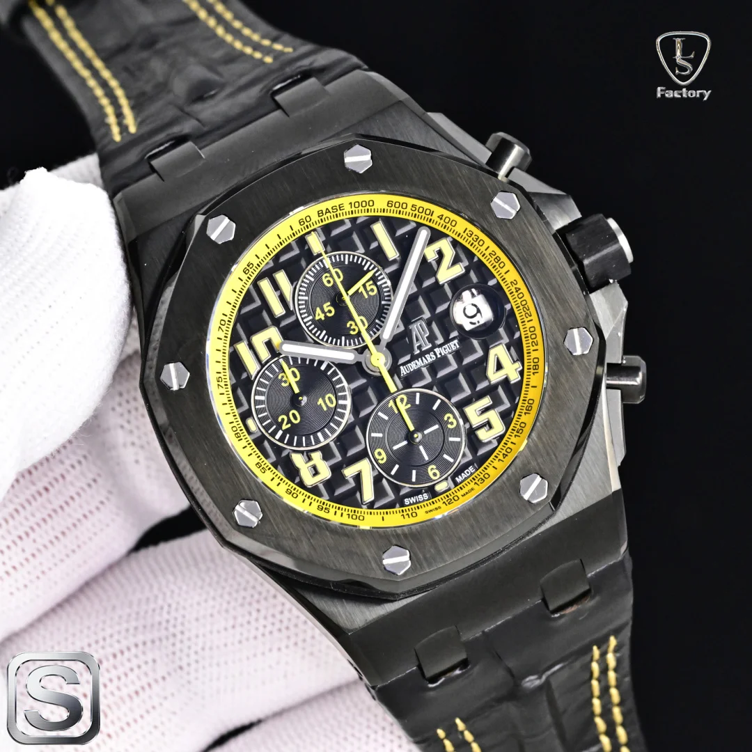 太阳出品 LS .Factory 爱彼 AP A42 Audemars Piguet 爱彼皇家橡树离岸型系列 26470ST.OO.A101CR.01 全新升级版 杜绝一眼假1 机芯采用上海 7750 12 小秒 改 Cal.3126 机芯 加大放大镜日历 更佳美观 质量更稳定 太阳出品精致推荐男士多功能机械腕表