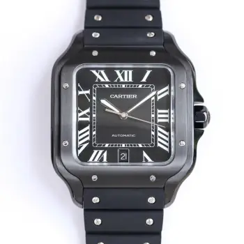 太阳出品 胶带款 GF 卡地亚 CARTIER 山度士系列 KH1 全新GF山度士胶带款  原版开模 历时两年 只为做一副可与原装完美互换并拥有高级手感的氟橡胶表带  原装玩家再也不用去专柜购买昂贵的表带了  表壳直径 39.8mm 厚度 9.08mm  搭载MIYOTA9015自动上链式机芯 太阳出品精致推荐男士机械腕表