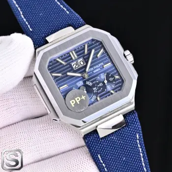 太阳出品 胶/皮/钢带PP 百达翡丽 R69 重磅推出新系列CUBITUS 5822-001铂金腕表 瞬跳超大日期 星期及月相显示功能 鹦鹉螺系列 这款Cubitus手链及表盘 既经典又时尚 优雅与高级感完美平衡 亮点特色 1  机芯:手动240珍珠陀机芯和240自动机械两种版本可选择2  PP+定制版本    皮带款式下单送定制胶带 先到先得送礼最佳奢华推荐 3  钢带:316L定制级人体工程学表带 新扣款式 男士多功能机械腕表 立即抢购