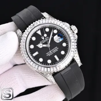 太阳出品 劳力士 ROLEX CM2 游艇名仕YACHT-MASTER 42mm 游艇 正品开模 双向旋转外圈 不再松松垮垮 力度手感正品调教 亚洲手腕尺寸橡胶胶带按正品工艺包覆金属片  持久耐用且舒服 表壳上的钢印跟正品一样 不是普通刻字 搭载最强3235机芯  真真真一体3235蓝游丝 非3135 改装机 真正物美价廉 太阳出品精致推荐男士机械腕表