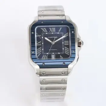 太阳出品 GF 卡地亚 CARTIER 山度士系列 KH1 全新GF山度士胶带款  原版开模 历时两年 只为做一副可与原装完美互换并拥有高级手感的氟橡胶表带  原装玩家再也不用去专柜购买昂贵的表带了  表壳直径 39.8mm 厚度 9.08mm  搭载MIYOTA9015自动上链式机芯 太阳出品精致推荐男士机械腕表