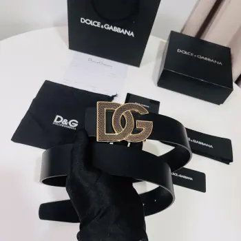 Dolce Gabbana 新款 金色电镀金属徽标搭扣 搭扣下方设有点扣  无镍搭扣与配件  意大利制造 4.0cm
