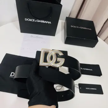 Dolce Gabbana 新款 金色电镀金属徽标搭扣 搭扣下方设有点扣  无镍搭扣与配件  意大利制造 4.0cm