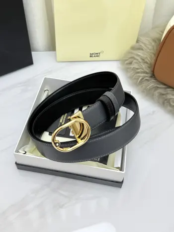 Montblanc.万宝龙  宽3.5cm 采用头层牛皮 精品针式扣头 自由裁剪商务休闲皮带