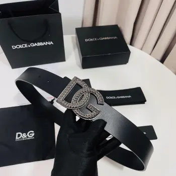 Dolce Gabbana 新款 金色电镀金属徽标搭扣 搭扣下方设有点扣  无镍搭扣与配件  意大利制造 4.0cm