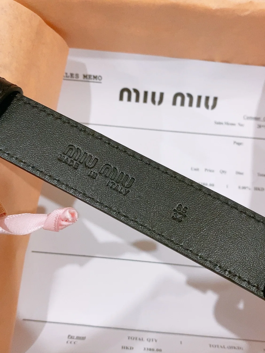 MIU MIU Bowknot Vintage Buckle Belt Men s Belt - Detail view 7