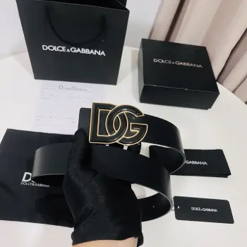 Dolce Gabbana 新款 金色电镀金属徽标搭扣 搭扣下方设有点扣  无镍搭扣与配件  意大利制造 4.0cm