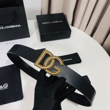 Dolce Gabbana 新款 金色电镀金属徽标搭扣 搭扣下方设有点扣  无镍搭扣与配件  意大利制造 4.0cm