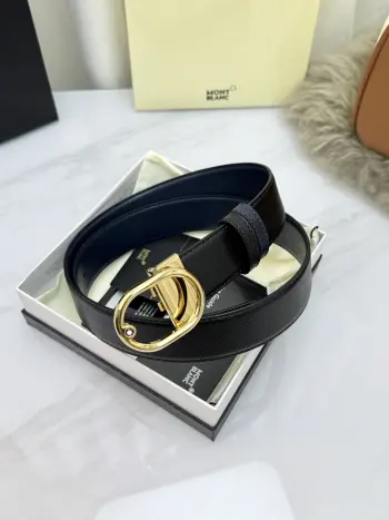 Montblanc.万宝龙  宽3.5cm 采用头层牛皮 精品针式扣头 自由裁剪商务休闲皮带
