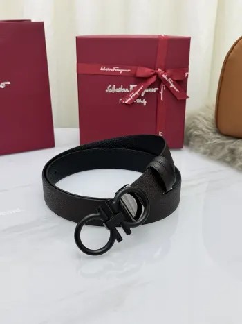 Ferragamo.菲拉格慕 菲拉格慕 宽度3.5cm 高级定制款男士皮带 双面进口牛皮 可双面使用 自行选择搭配 真材实料 很有质感 时尚经典不失风范 搭配精品尾夹扣 长短可自行裁剪