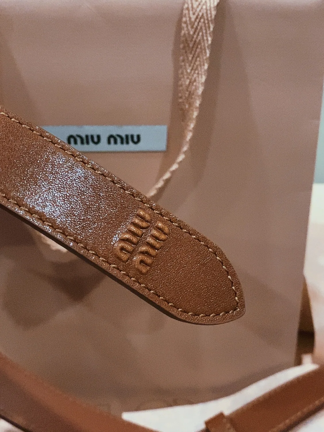 MIU MIU Bowknot vintage buckle belt men s belt - Detail view 4