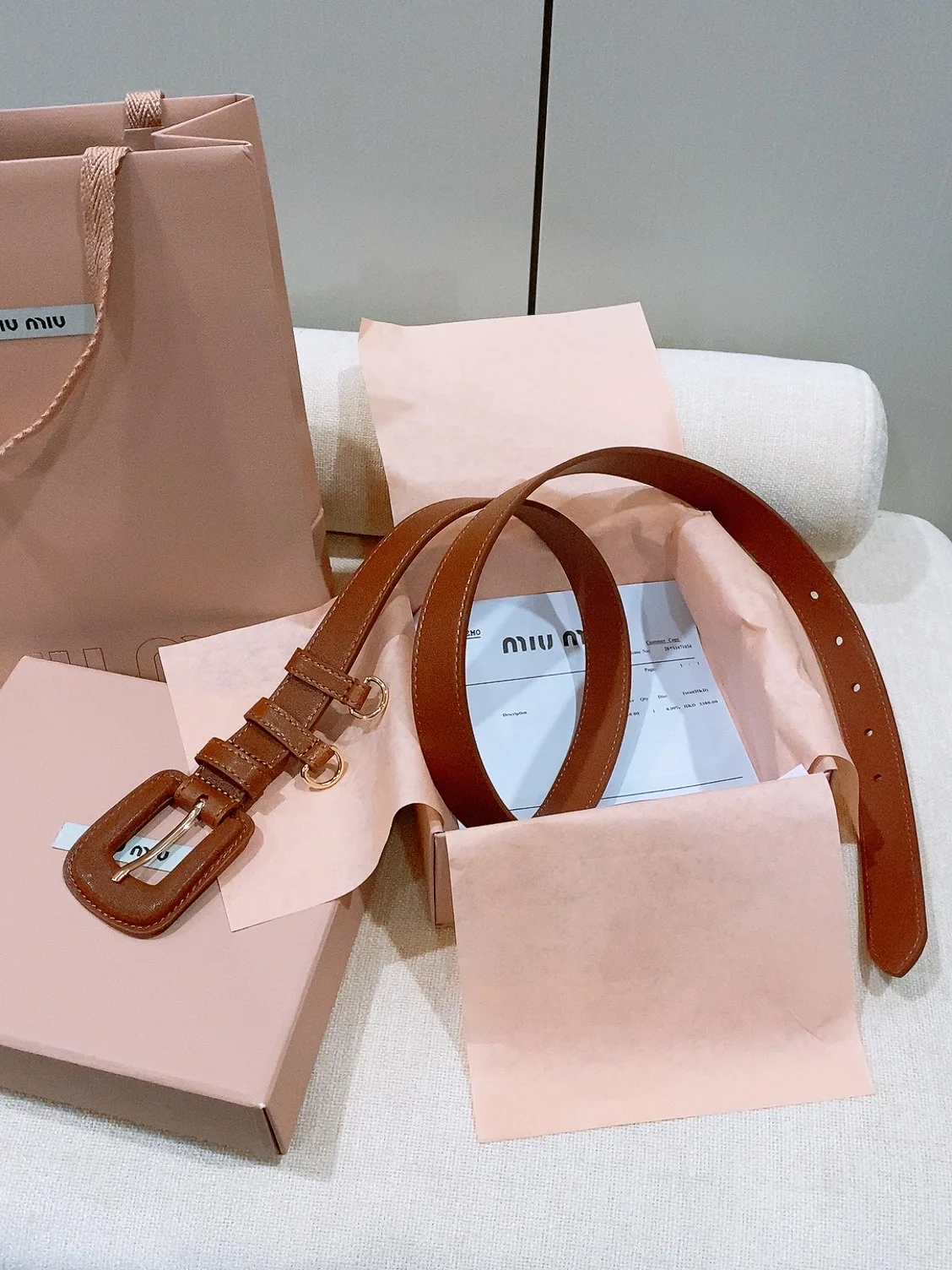 MIU MIU Bowknot vintage buckle belt men s belt - Detail view 7