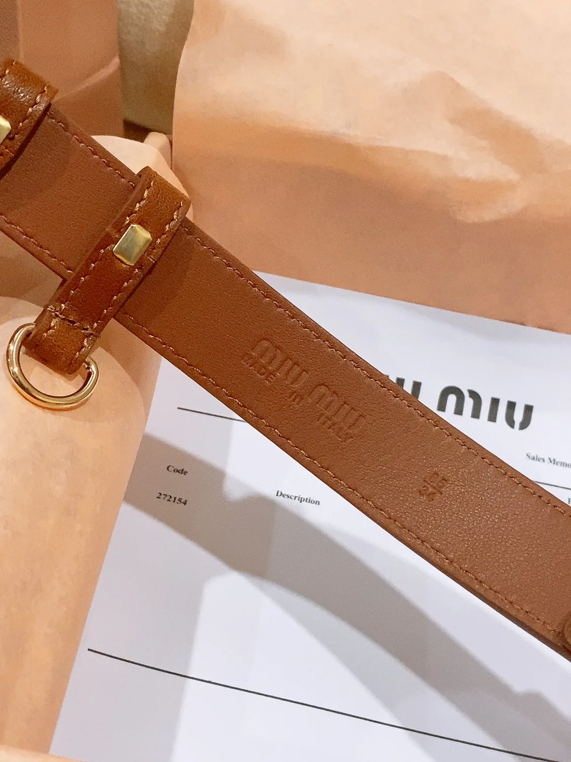 MIU MIU Bowknot vintage buckle belt men s belt - Detail view 8