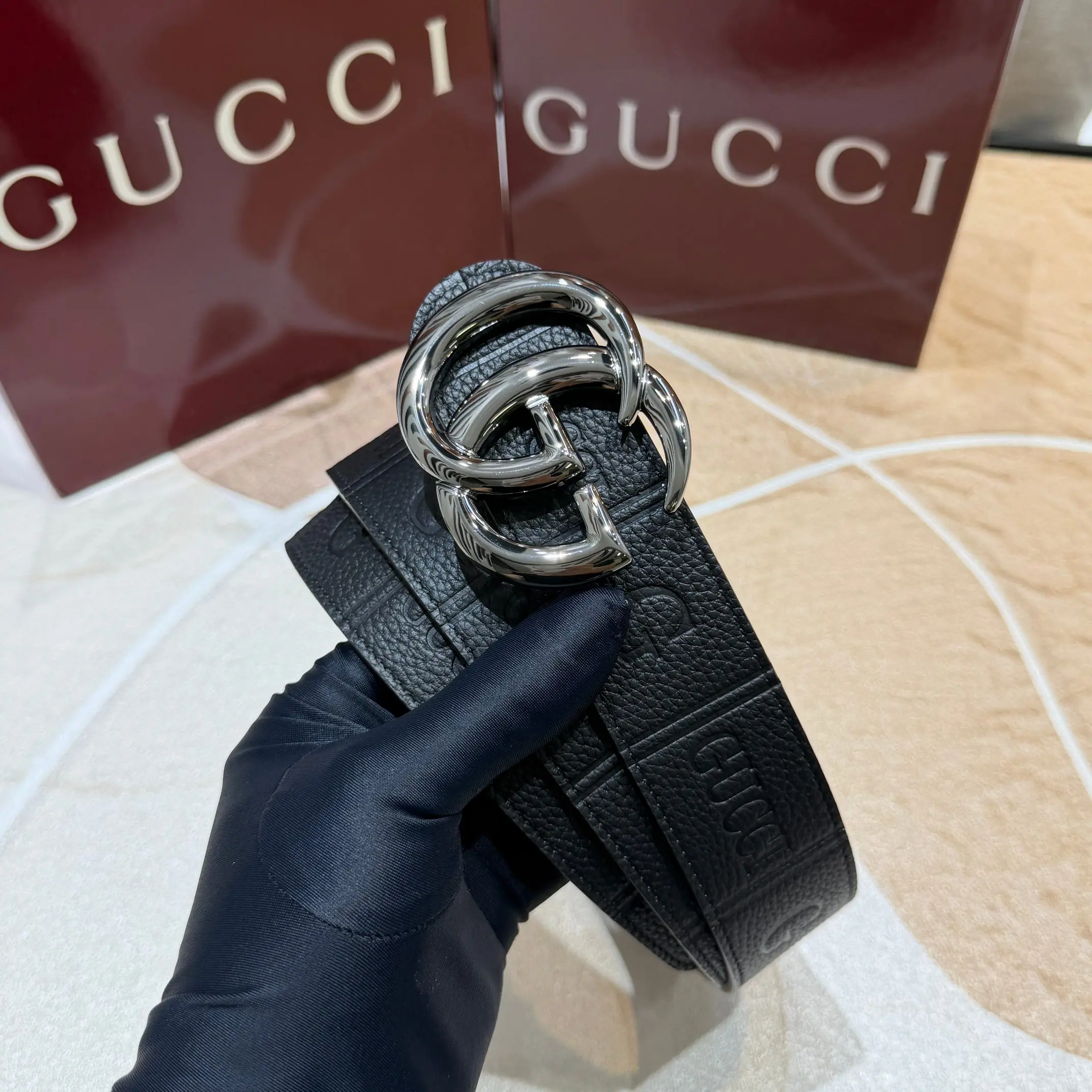 原单古奇皮带|高仿古奇皮带|精仿古奇皮带|一比一古奇皮带Gucci古奇 正品规格 3.7mm原版品质双面头层小牛皮搭配双G经典扣 正反面都可以使用