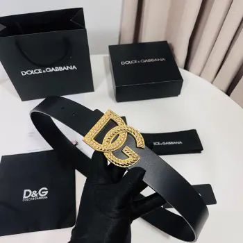 Dolce Gabbana 新款 金色电镀金属徽标搭扣 搭扣下方设有点扣  无镍搭扣与配件  意大利制造 4.0cm