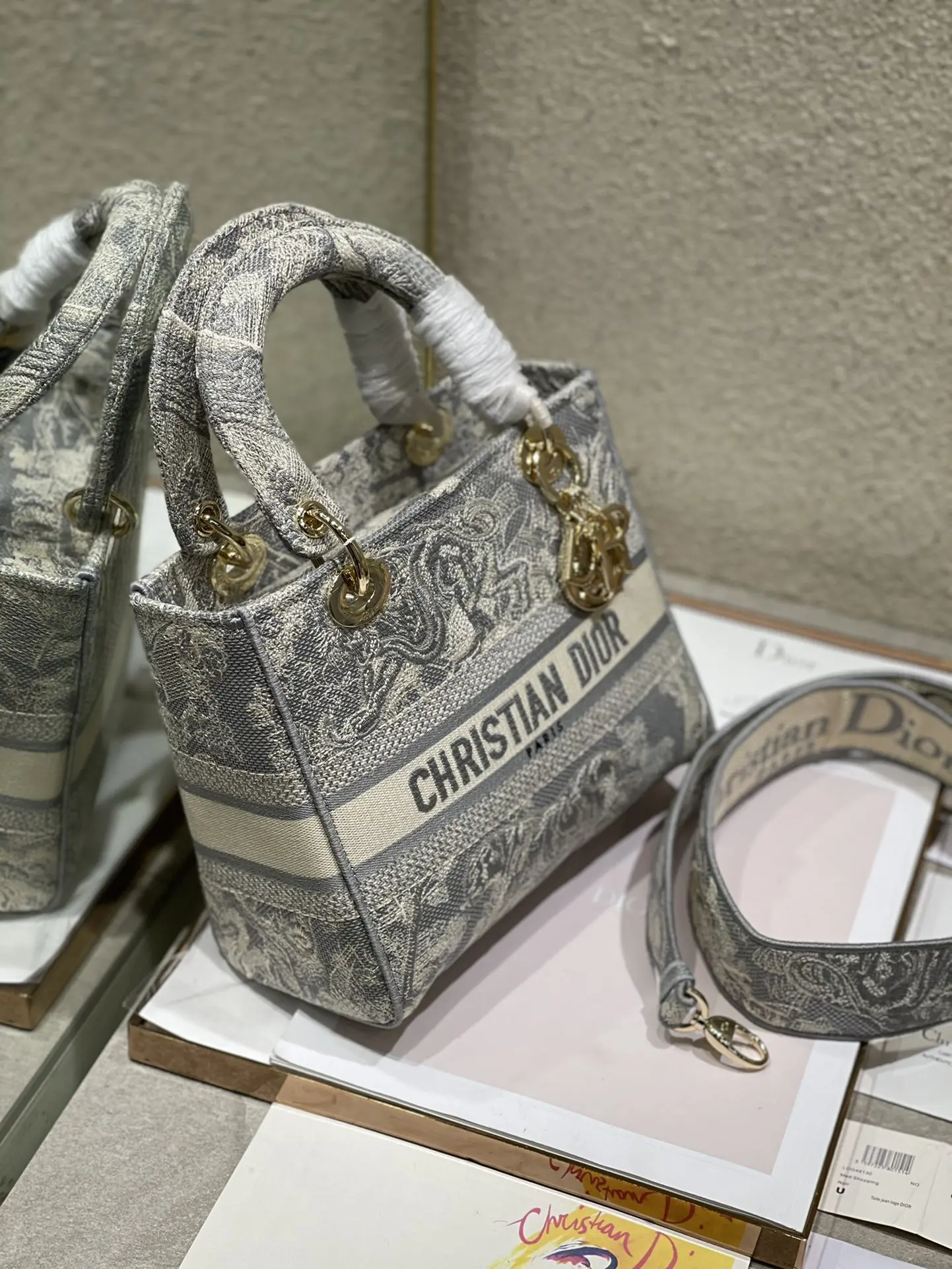 Dior 9027 Milk White Constellation Embroidered Lady Di Bag Women s Crossbody Bag - Detail view 2