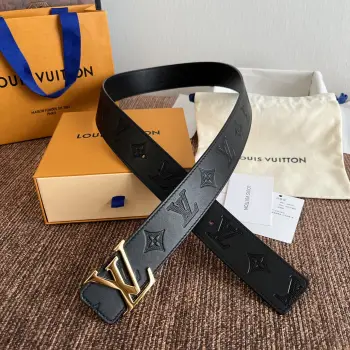 LV.路易威登  原版品质 代工厂货品 40mm宽度 正品一体铸造五金钢扣  原厂皮料 双面原厂定制面料 区别市场货